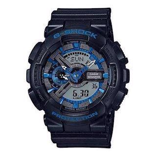 Casio G-Shock mat mørke blå resin med stål quartz multifunktion (5146) Herre ur, model GA-110CB-1AER